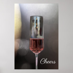 Glas Wein Fotoplakat Poster