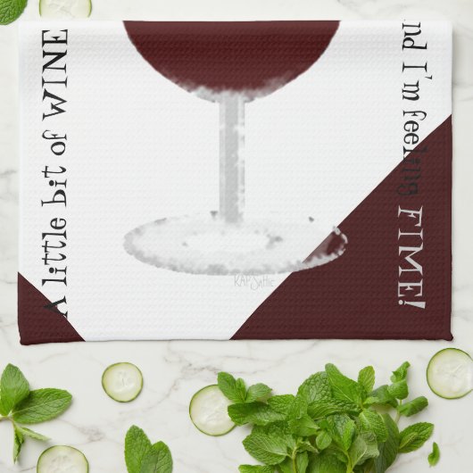 Glas Wein Geschirrtuch (Gefaltet)