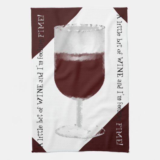 Glas Wein Geschirrtuch (Vertikal)