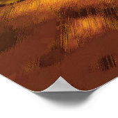 Glas Wein & grüne Trauben im Kerzenlicht Poster (Ecke)