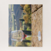 Glas Wein in der Toskana Puzzle (Vertikal)