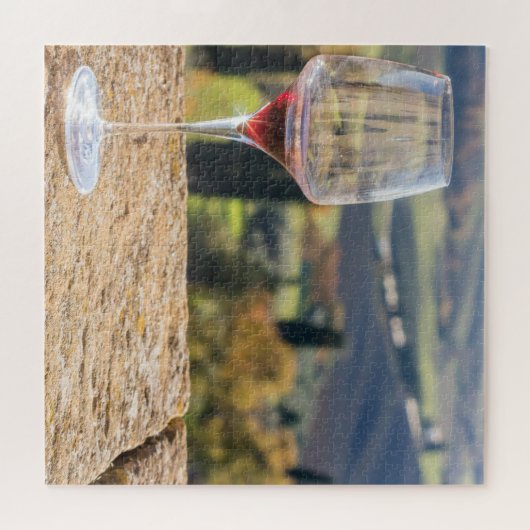 Glas Wein in der Toskana Puzzle (Horizontal)