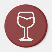 Glas Wein Magnet (Vorne)