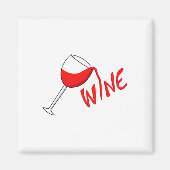 Glas Wein Magnet (Vorne)