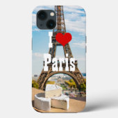 Glas Wein mit Brikenkäse auf dem Eiffelturm Case-Mate iPhone Hülle (Rückseite)