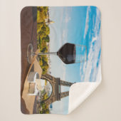 Glas Wein mit Brikenkäse auf dem Eiffelturm Sherpadecke (Vorderseite)