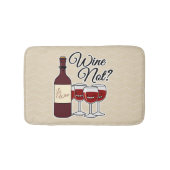 Glas Wein, nicht Trauben Alkohol rote Rose Pinot Badematte (Vorderseite)