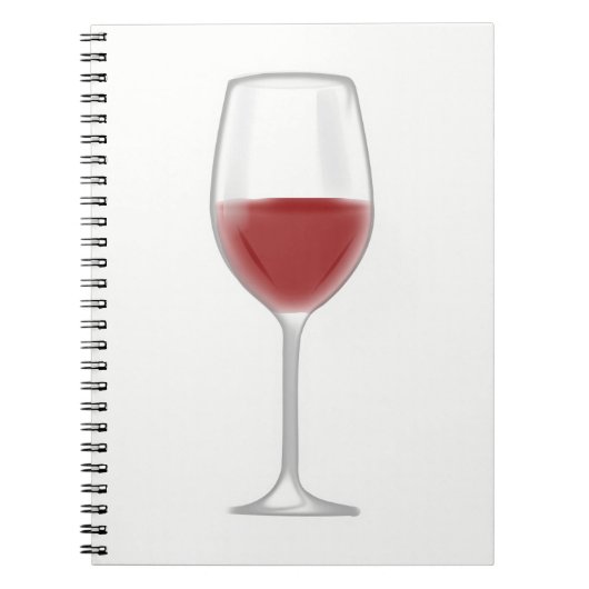 Glas Wein Notizblock (Vorderseite)