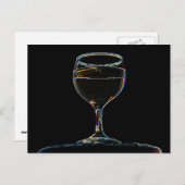 Glas Wein Postkarte (Vorne/Hinten)