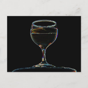 Glas Wein Postkarte