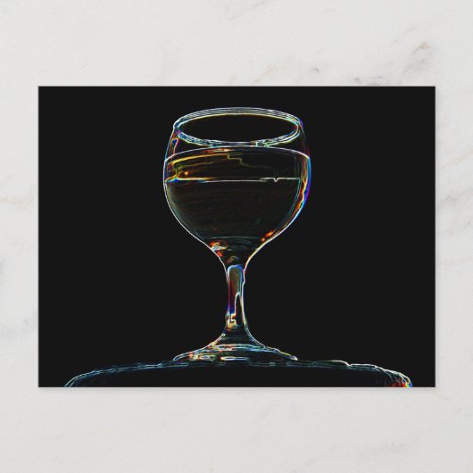 Glas Wein Postkarte (Vorderseite)