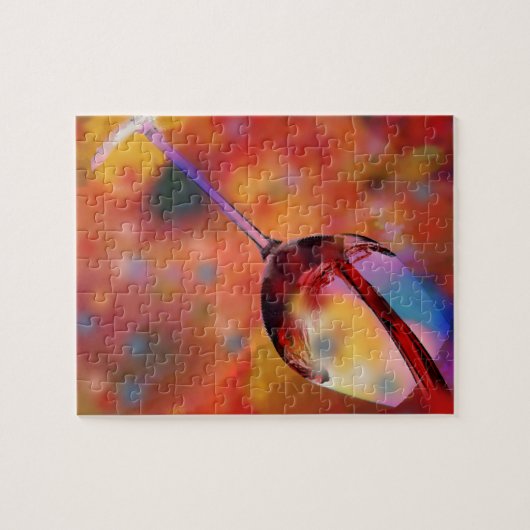 Glas Wein Puzzle (Horizontal)