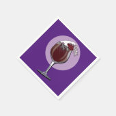 Glas Wein Serviette (Ecke)