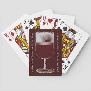 Glas Wein Spielkarten