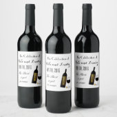Glas Wein Weinetikett (Flaschen)