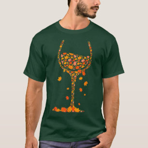 Glas Weinahle Blätter Herbst Sonnenschein W T-Shirt