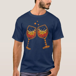 Glas Weinahle Blätter Herbst Sonnenschein W T-Shirt