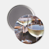 Glas Weißwein Magnet (Vorderseite/Rückseite)