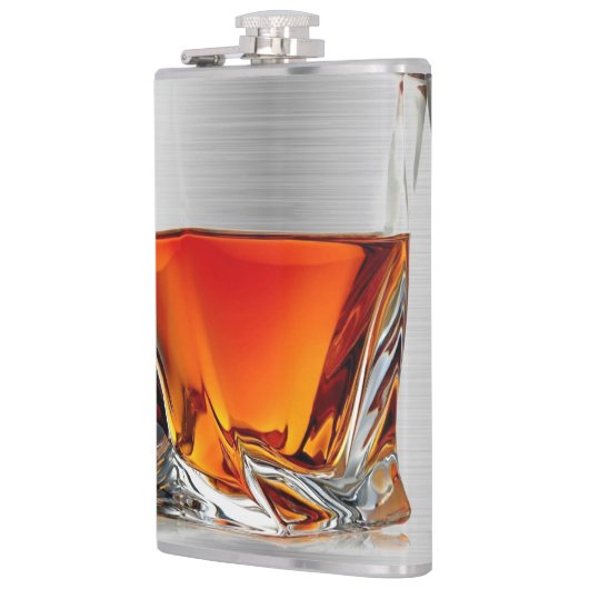 Glas Whiskey-Kolben Flachmann (Links)