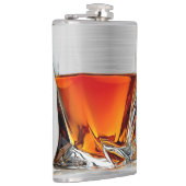 Glas Whiskey-Kolben Flachmann (Rechts)