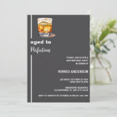 Glas Whiskey zum Geburtstag Einladung (Stehend Vorderseite)