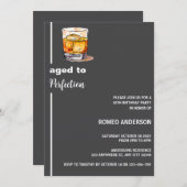 Glas Whiskey zum Geburtstag Einladung (Vorne/Hinten)