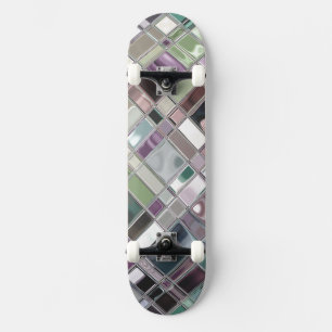 Glas wie Shiney Mosaik Muster Skateboard