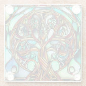 GLAS-ZELLTIKBAUM GLASUNTERSETZER (Rückseite)