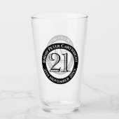 Glas zum 21. Geburtstag (Vorderseite)