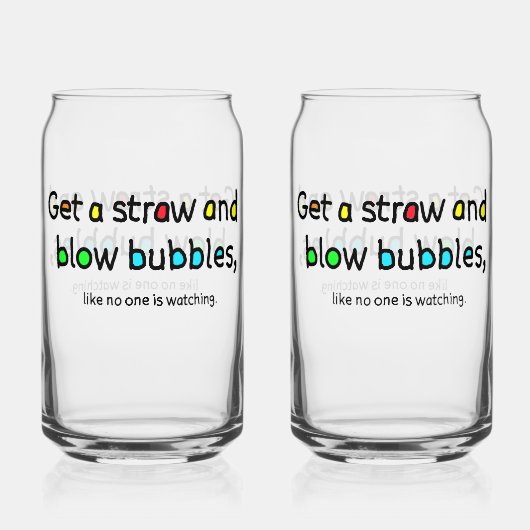 Glas zum Blasen von Blasen (Vorderseite)