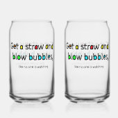 Glas zum Blasen von Blasen (Rückseite)
