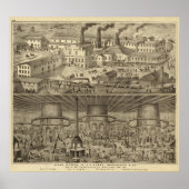 Glasarbeiten von JH Hobbs und Brockunier Poster (Vorne)