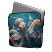 Glasartige Oktopus im tiefen Meer Laptopschutzhülle (Vorderseite Links)