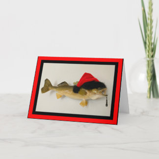 Glasauge Frohe Fisch-Weihnachten! Feiertagskarte
