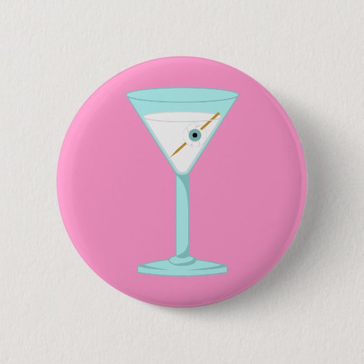 Glasaugen-menschlicher Augapfel Martini Button (Vorderseite)