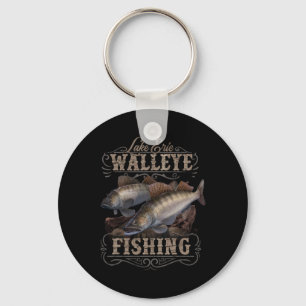 Glasaugen-Walleraugen-Angler am Eriesee  Schlüsselanhänger