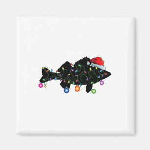 Glasaugenbarsch-Angeln Lustige Weihnachtslichter F Magnet