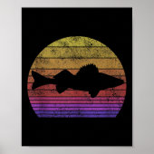 Glasaugenbarsch-Angeln Retro Glasaugenbarsch Ameri Poster (Vorne)