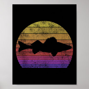 Glasaugenbarsch-Angeln Retro Glasaugenbarsch Ameri Poster