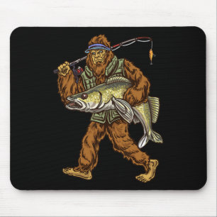 Glasaugenbarsch-Angeln Sauger-Jagd Bigfoot-Angler Mousepad