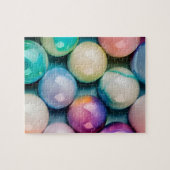 Glasbälle in beruhigenden Pastellfarben Puzzle (Horizontal)