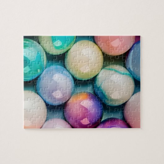 Glasbälle in beruhigenden Pastellfarben Puzzle (Horizontal)