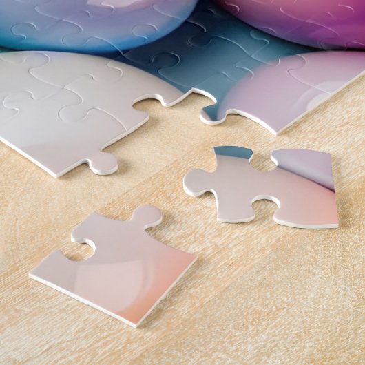 Glasbälle in beruhigenden Pastellfarben Puzzle (Seite)