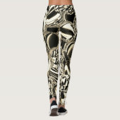 Glasbälle oder Metallbälle? Gold und Schwarz Leggings (Rückseite)