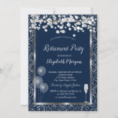 Glasballons aus Weinglas Silver Mandala Blue Pensi Einladung (Vorderseite)