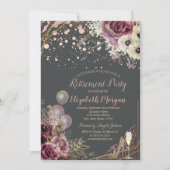 Glasballons Glitzer Heels Blume Rente Einladung (Vorderseite)