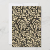 Glasballons Gold Wirbel Rente Einladung (Rückseite)