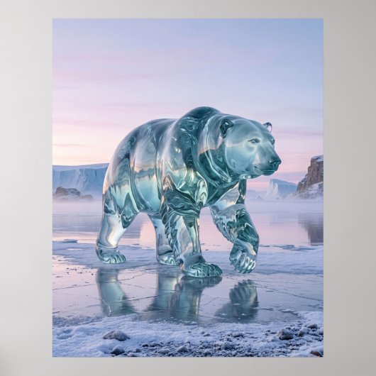 Glasbär Arktischer Morgenröte Poster (Vorne)
