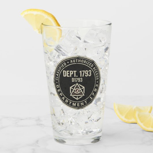 Glasbecher Department 1793 Glas (Vorderseite Ice)