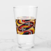 Glasbecher mit belgischen Farben Glas (Rückseite)